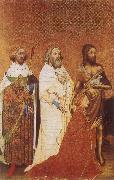 unknow artist The Wilton Diptych,Richard ii presented to the Virgin and Child by his patron Saint John the Baptist and Saints Edward and Edmund china oil painting reproduction